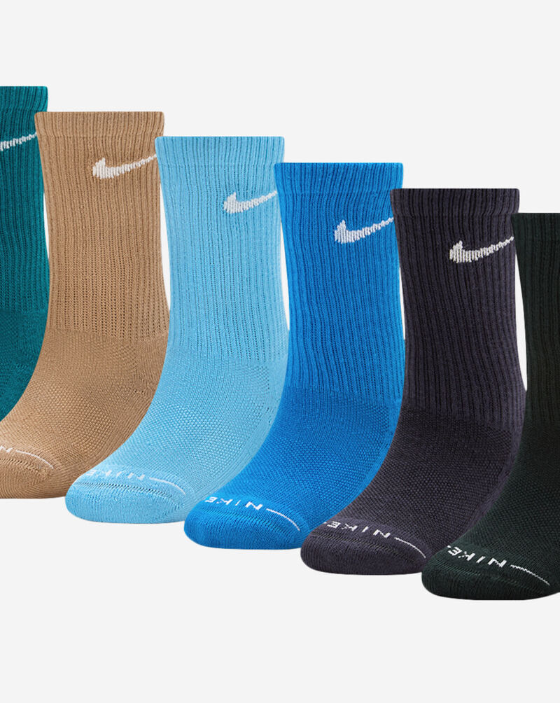 Nike Little Kids' Everyday Elevated 6Pk Crew Socks BN1369-B9I Multi 2