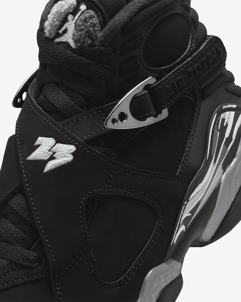 Jordan Big Kids' Air Jordan 8 Retro "Chrome" 305368-007 Black 7