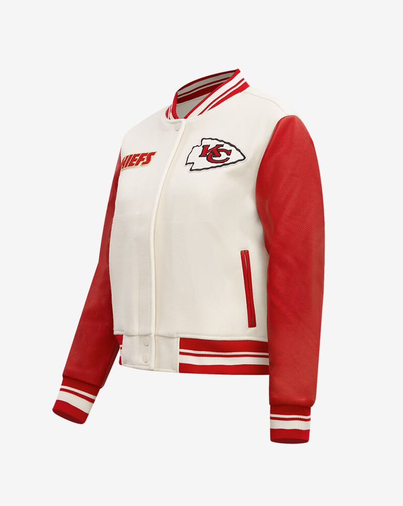 PRO STANDARD Kansas City Chiefs Retro Classic Rib Wool Varsity Jacket FKCH410243-ERD cream 3
