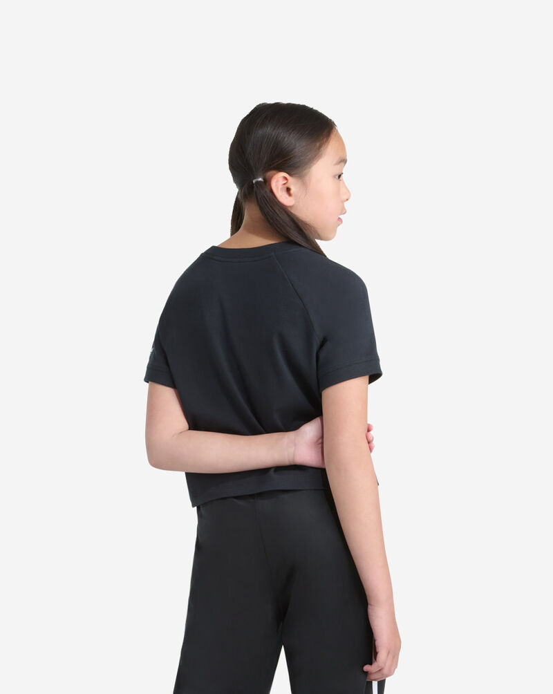 adidas Kids' Crest Cropped Tee JL3182 Black 2