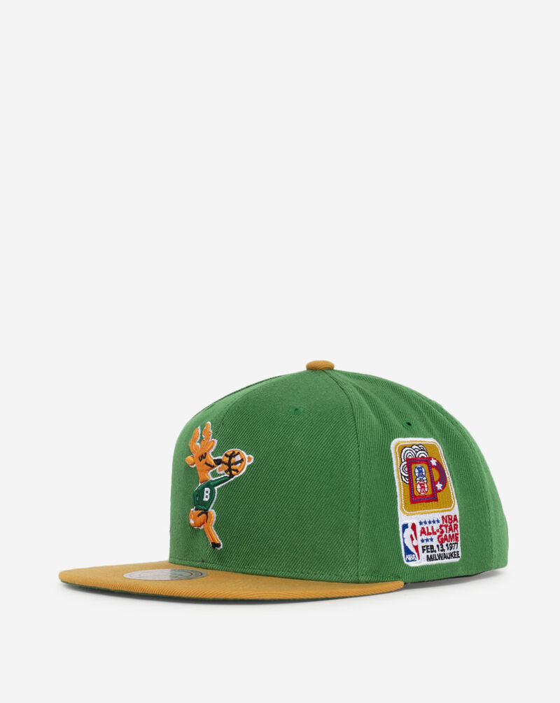 Mitchell  Ness Milwaukee Bucks  All Star Color Snapback Hat 6HSSMM20272-MBUGNGD Green 3