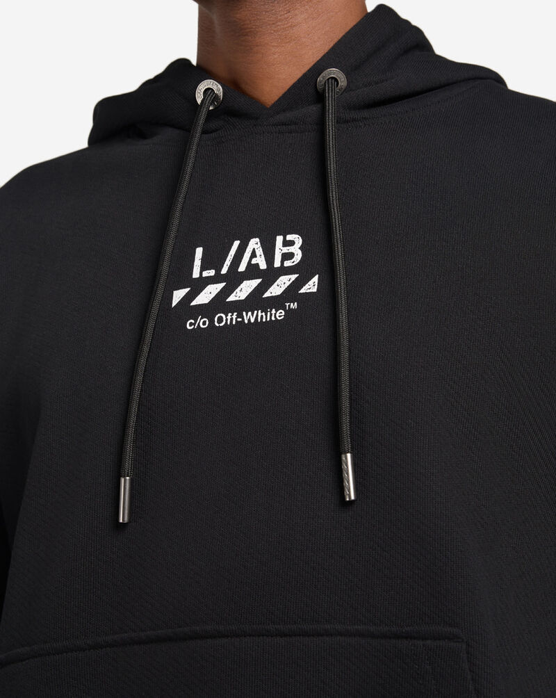 L/AB c/o Off-White L/AB Core Diagonal Hoodie 44LABF26K051-001 Black 3