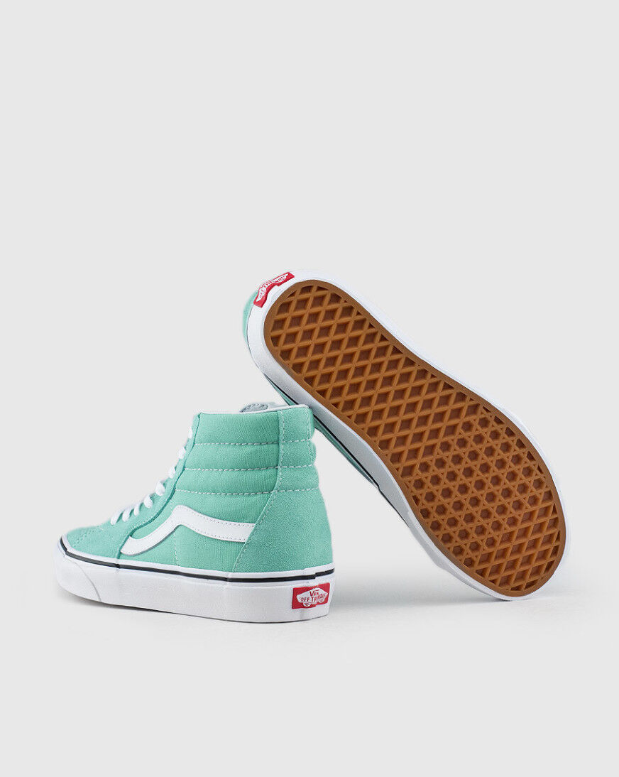mint green high top vans