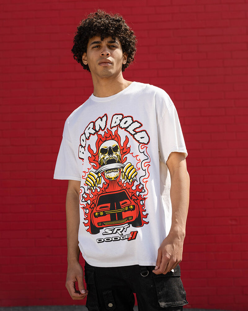 Graphic Tees Born Bold Hellcat Skull Tee DOD1520XX Beige 4