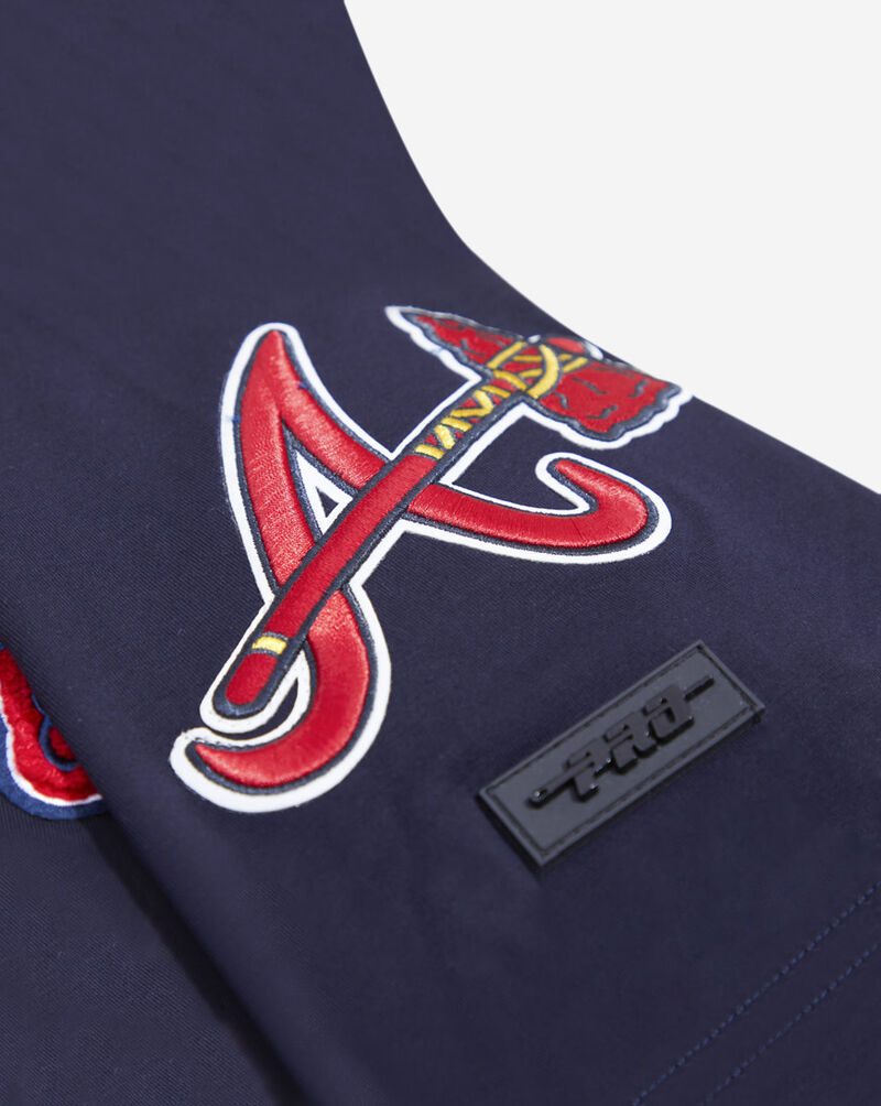 PRO STANDARD Atlanta Braves Classic Chenille Tee  LAB131546-MDN Blue 4