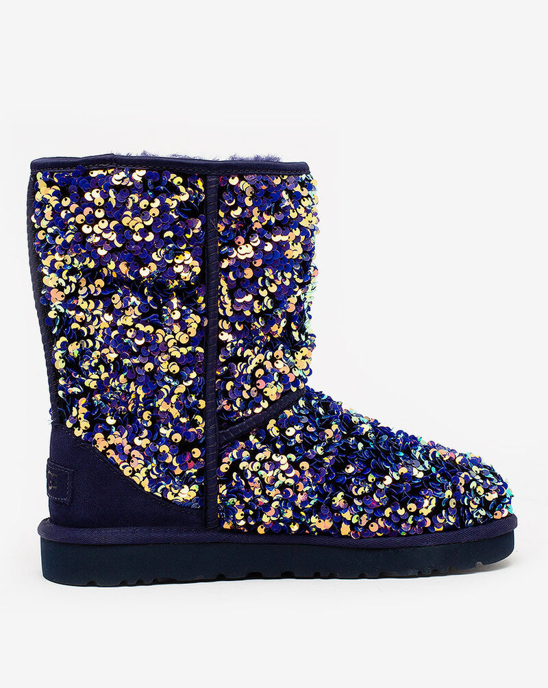 UGG Classic Short Stellar Sequin Boots 1112514MDL Blue 3