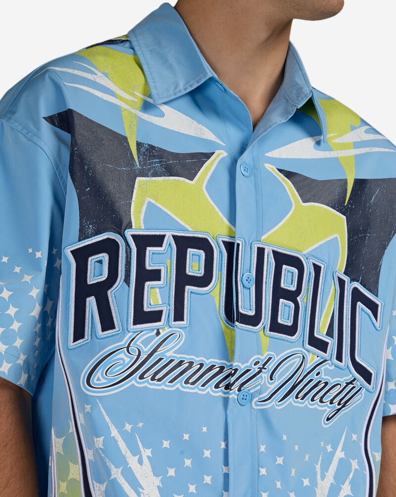 Smoke Rise Republic Woven Shirt WH26S551SNZ-BLU Blue 3