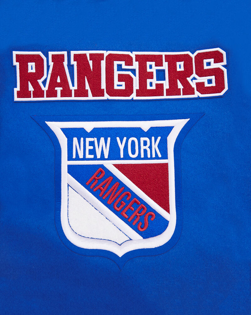PRO STANDARD New York Rangers Retro Classic Rib Wool Varsity Jacket HNR667255-RYR Blue 2