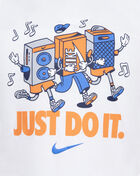 Nike Little Kids' Music Boxy Pals T-Shirt 86M842-001 White 3
