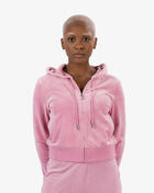 Juicy Couture Big Bling Velour Full-Zip Hoodie J1HTV103-J2003 Pink 1