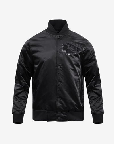 Kansas City Chiefs Triple Black Satin Jacket