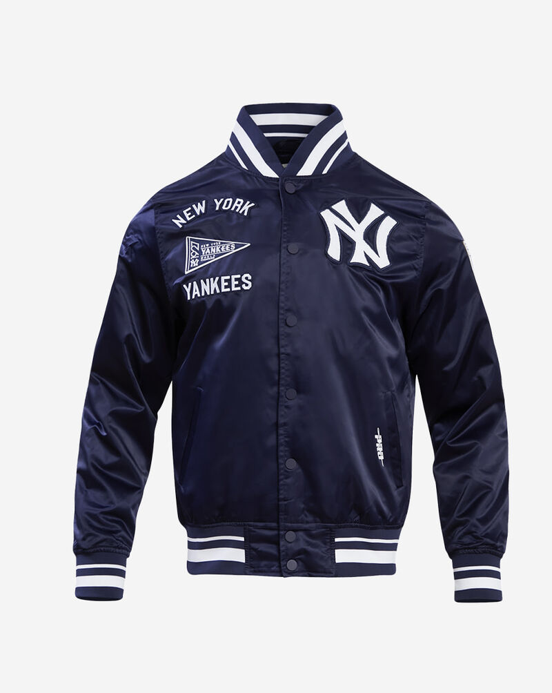 PRO STANDARD New York Yankees Retro Classic Rib Satin Jacket LNY635135-MDN Blue 1