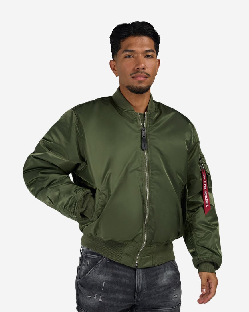 Shop Alpha Industries MA-1 Heritage Bomber Jacket MJM21000C1-SAG