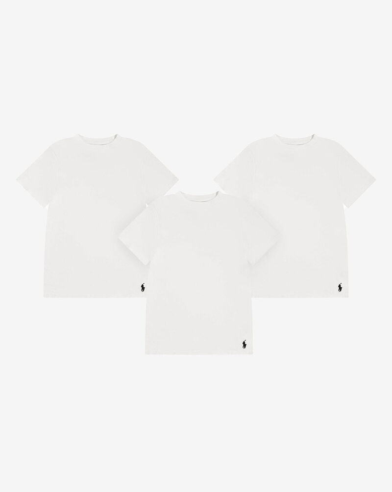 Polo Ralph Lauren Boys' 3-Pack Classic Fit Crew Tee (8-20) 9P5030-001 White 1