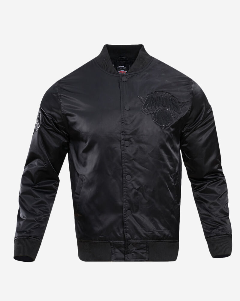PRO STANDARD New York Knicks Triple Black Satin Jacket BNK653453-BLK Black 1