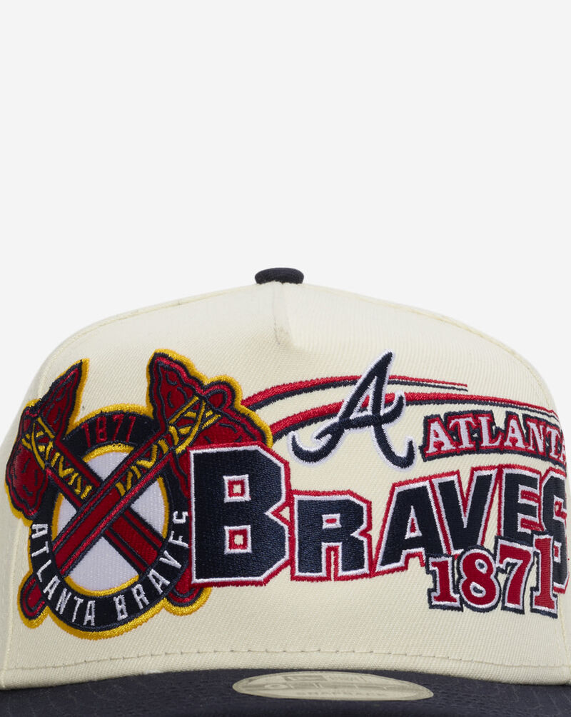 New Era 9Fifty Atlanta Braves Classic A-Frame Snapback Hat 60807888 cream 2