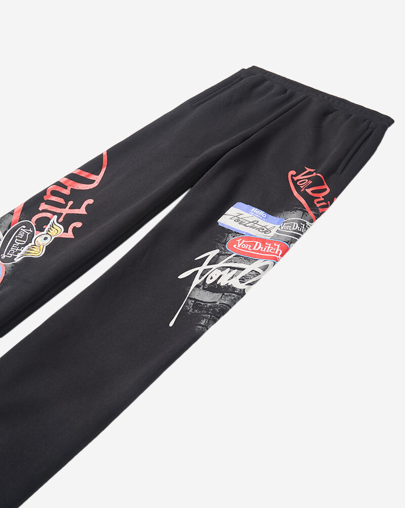 Von Dutch Kids' Airbrush Stacked Fleece Jogger Pant VND3B0493 Black 2
