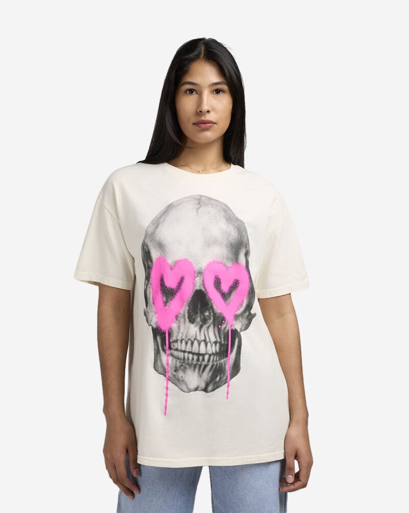 Graphic Tees Skull Heart Eye Drip Tee FTT9410XX cream 1