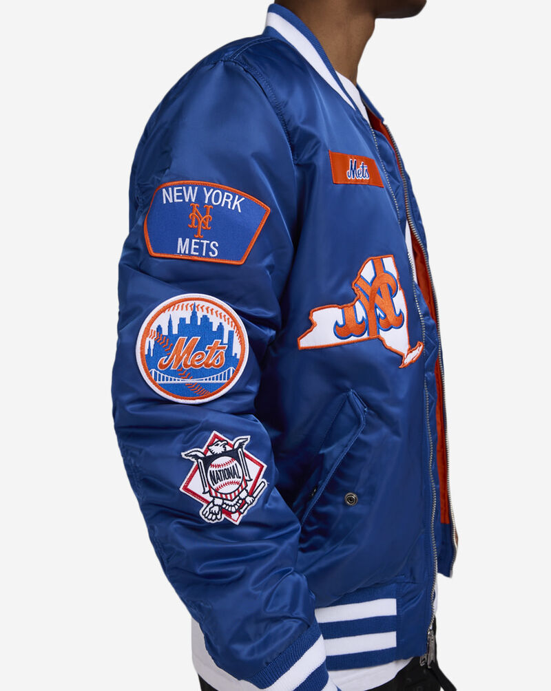 New Era Alpha Industries New York Mets Bomber Jacket 60684039 Blue 3