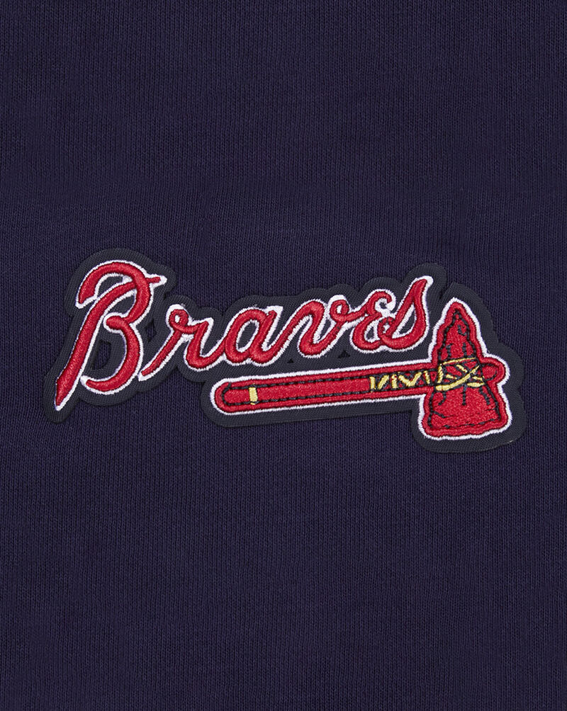 PRO STANDARD Atlanta Braves Classic Fleece Crewneck  LABC34342-MDN Blue 4