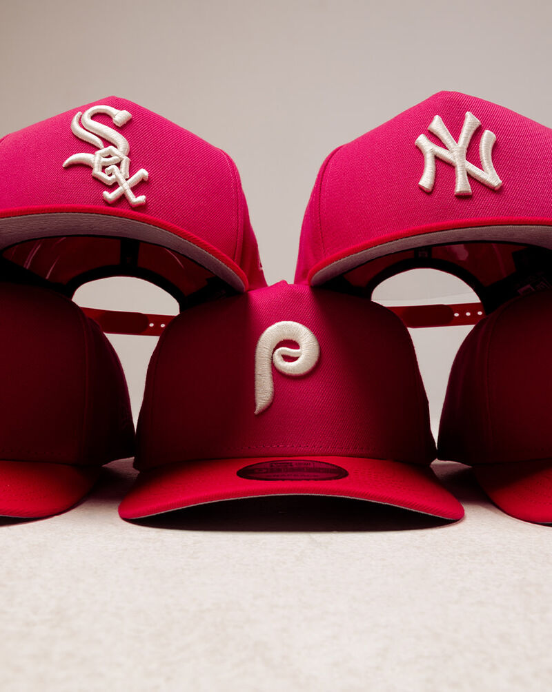 New Era 9Fifty A-Frame Philadelphia Phillies Snapback Hat 70921269 Pink 5