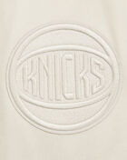 New York Knicks Neutral Drop Shoulder Fleece Pull Over Hoodie