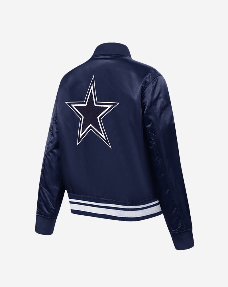 PRO STANDARD Dallas Cowboys Mash Up Rib Satin Jacket FDCU410601-MDN Blue 3