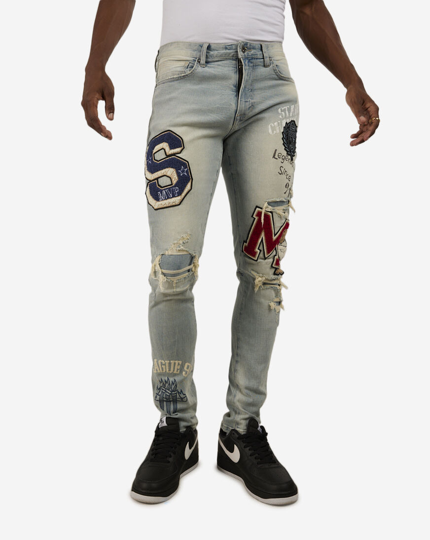 Shop Smoke Rise Varsity Jeans JP23545SNZ-BLU blue | SNIPES USA Shop Smoke Rise Varsity Jeans JP23545SNZ-BLU blue | SNIPES USA