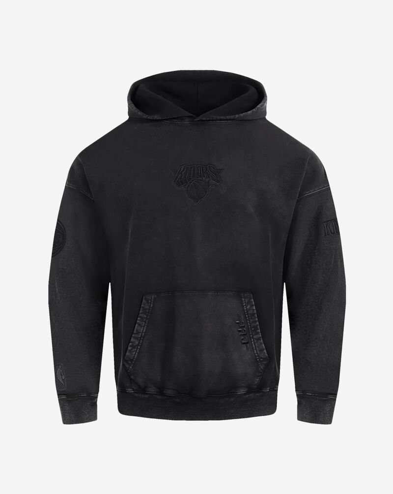 PRO STANDARD New York Knicks Washed Classic Enzyme Wash Drop Shoulder Hoodie BNK5516313-WBK Black 1