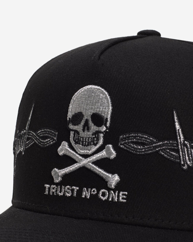 Field Grade Trust No One Barbed Wire Twill Trucker 1005242 Black 2