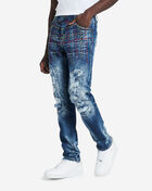 Multi Color Stitch 5 Pocket Jeans