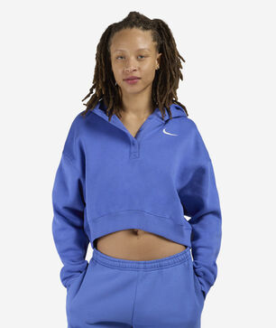 NSW Phoenix Fleece Oversized Cropped Henley Hoodie