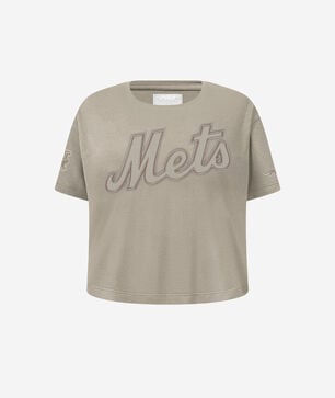 Big Girls' New York Mets Neutral Boxy Tee