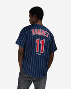 Mitchell  Ness Cleveland Buckeyes Jos&eacute; Ram&iacute;rez Authentic Batting Practice Pinstripes Jersey JY19309-CBCNYWH Blue 2