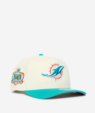 9Fifty Miami Dolphins Curve A-Frame Snapback Hat