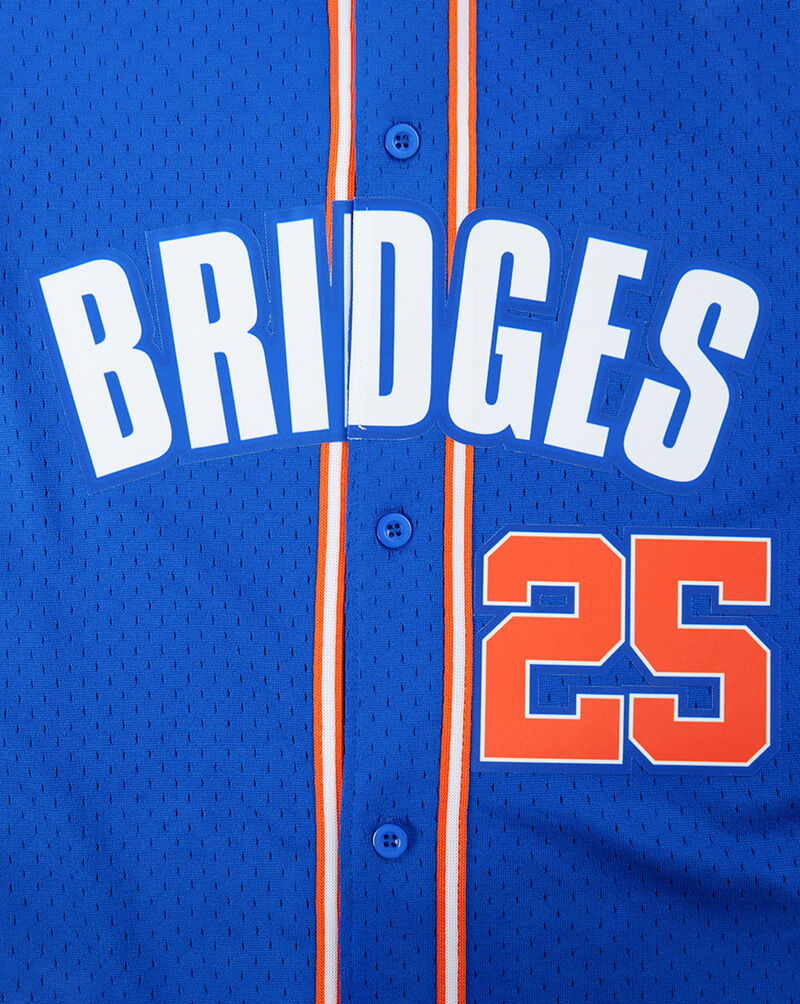 PRO STANDARD Big Boys' New York Knicks Mikal Bridges #25 Classic Mesh Button Down Shirt BNKB1516862-RYO Blue 2