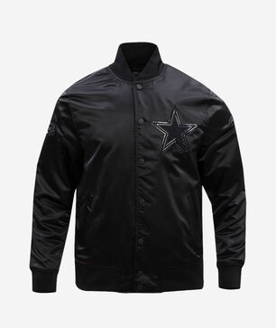 Dallas Cowboys Triple Black Satin Jacket