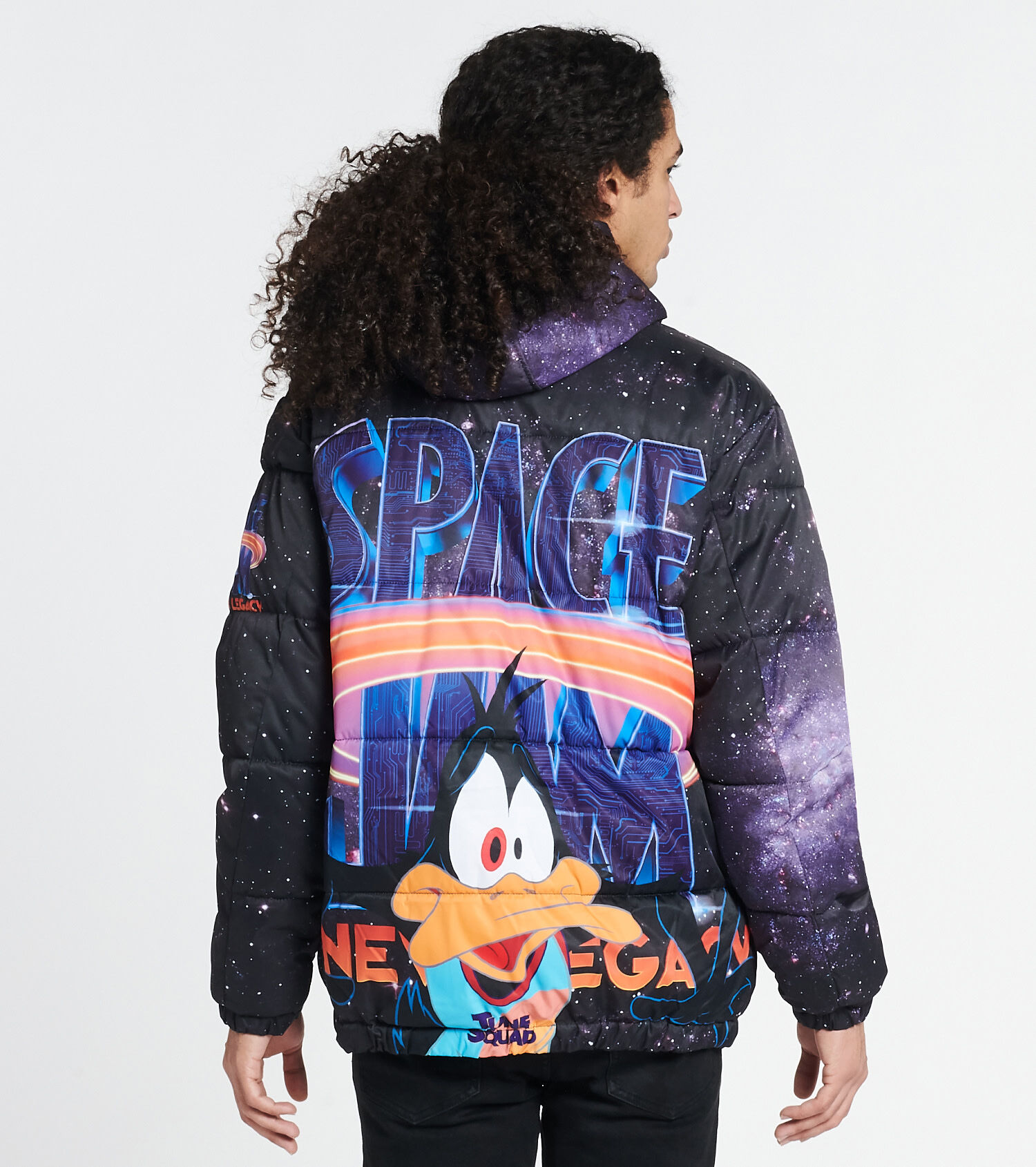 Nasa space print puffer jacket online