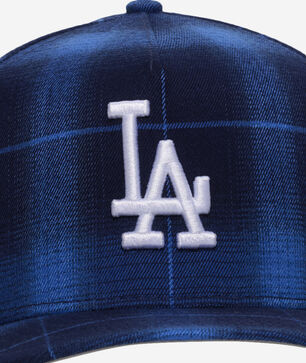 9Fifty Los Angeles Dodgers Plaid A-Frame Snapback Hat
