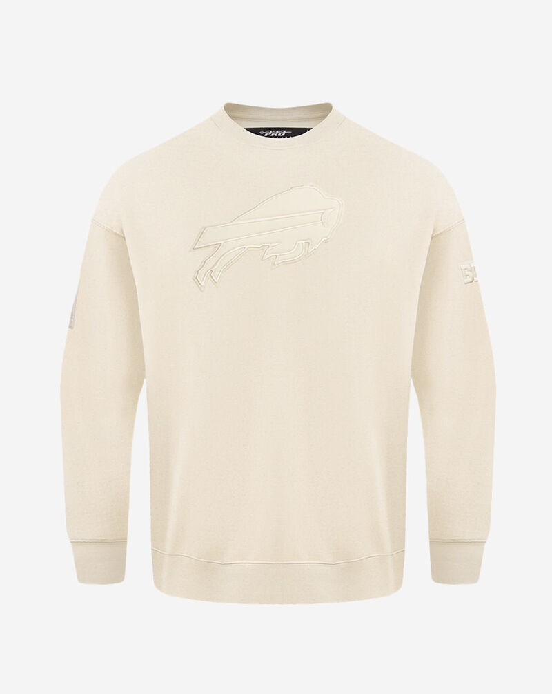 PRO STANDARD Buffalo Bills Neutral Drop Shoulder Fleece Crewneck FBB544731-EGG cream 1