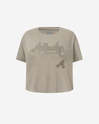 PRO STANDARD Big Girls' Atlanta Braves Retro Neutral Boxy Tee LABBA314988-TAU Beige 1