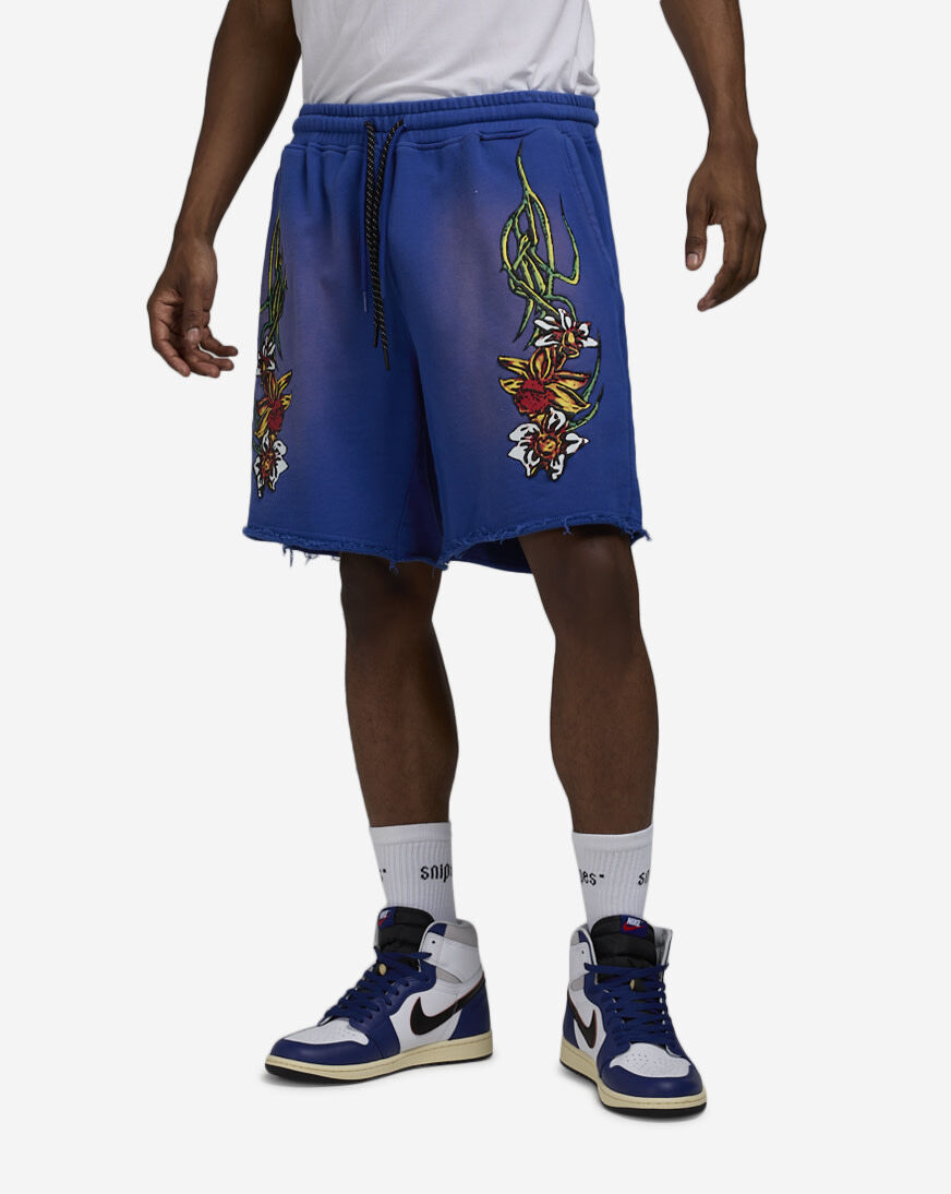 Shop Smoke Rise Printed Terry Shorts KS25264SN-BLU blue | SNIPES USA
