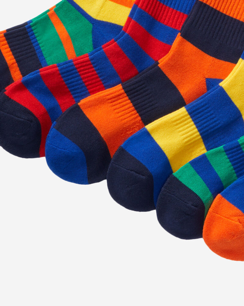 Multistripe Crew 6Pk