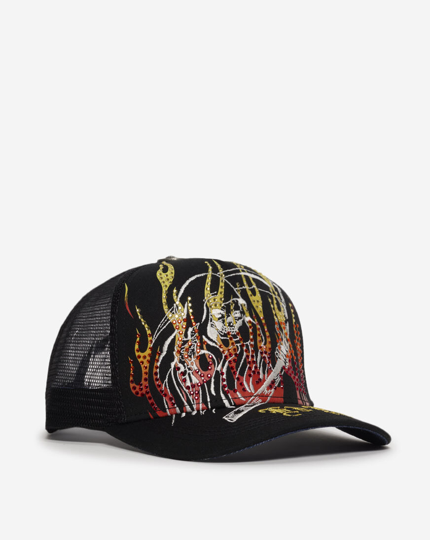 Shop Ed Hardy Reaper Trucker Hat EHH0001-74RS black | SNIPES USA