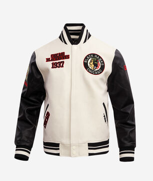 Chicago Blackhawks Retro Classic Rib Wool Varsity Jacket