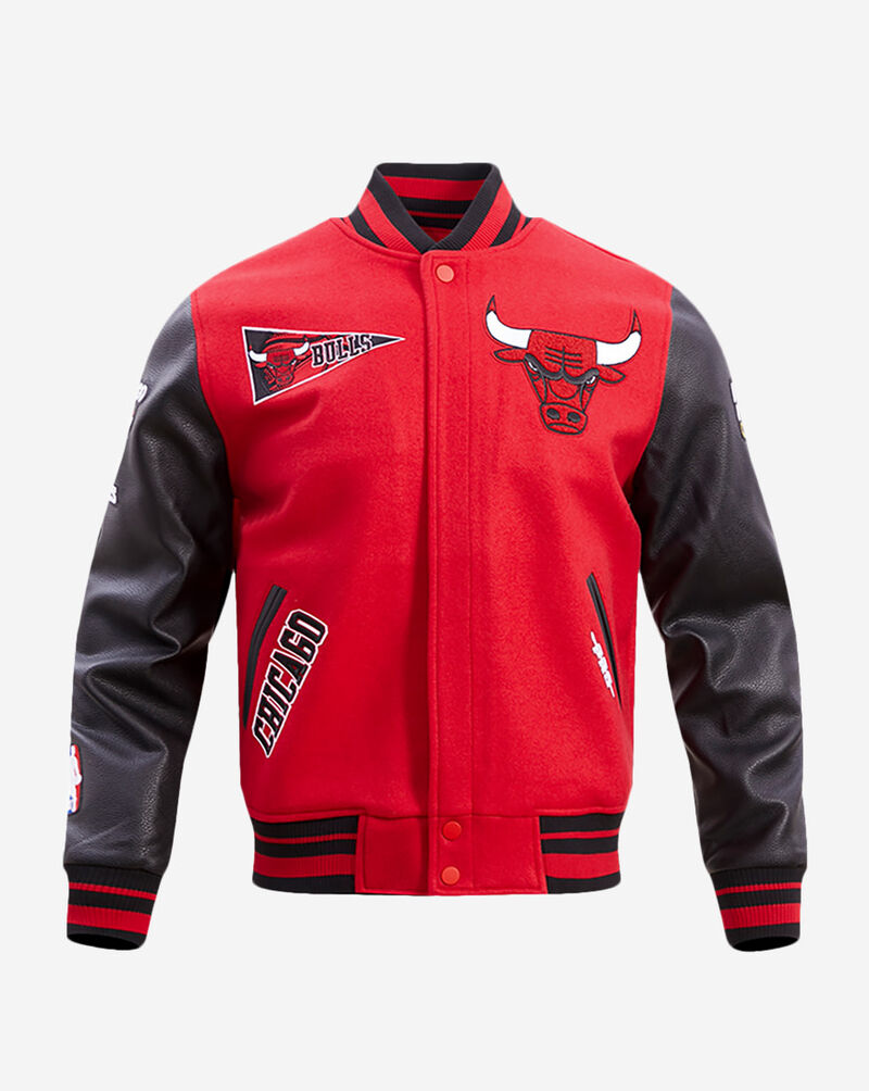PRO STANDARD Chicago Bulls Retro Classic Rib Wool Varsity Jacket BCB656015-RBK Red 1