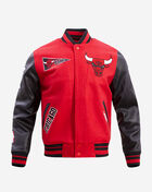 PRO STANDARD Chicago Bulls Retro Classic Rib Wool Varsity Jacket BCB656015-RBK Red 1