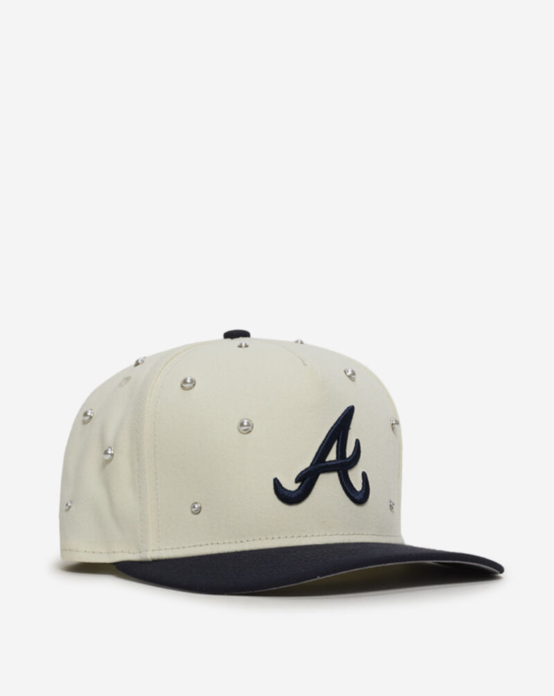 New Era 9Fifty Atlanta Braves Pearls A-Frame Snapback Hat 60942307 cream 1
