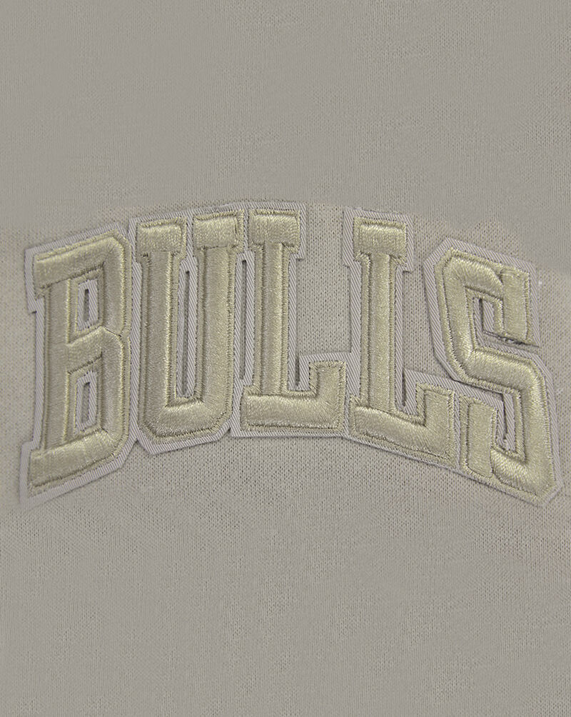 PRO STANDARD Chicago Bulls Neutral Drop Shoulder Fleece Pull Over Hoodie BCB557093-TAU Beige 4