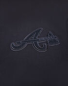 Atlanta Braves Triple Black Double Knit Pull Over Hoodie